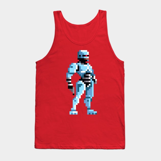 Robocop Pixel Art Tank Top by LAckas